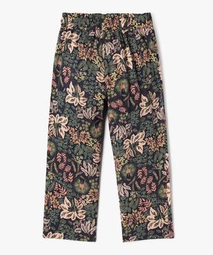 Pantalon fluide imprimé en viscose fille vue3 - GEMO 4G FILLE - GEMO