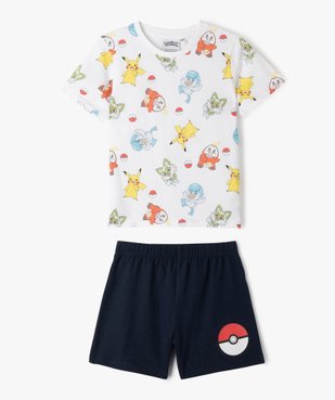Pyjashort en coton imprimé garçon - Pokémon vue1 - POKEMON - GEMO