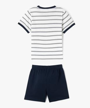 Pyjashort avec haut rayé garçon - LuluCastagnette vue9 - LULU CASTAGNETTE GEMO FOR GOOD - GEMO