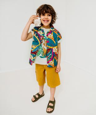 Tee-shirt manches courtes à motif exotique garçon vue5 - GEMO 4G GARCON - GEMO