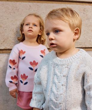Pull en maille chinée bébé garçon vue4 - GEMO(BEBE DEBT) - GEMO