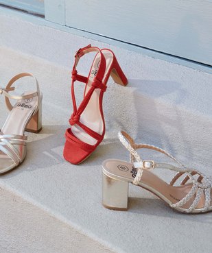 Sandales femme à talon haut et fines brides unies vue7 - GEMO(URBAIN) - GEMO