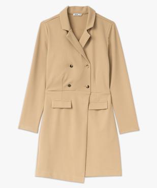 Robe courte à manches longues look manteau femme vue4 - GEMO(FEMME PAP) - GEMO