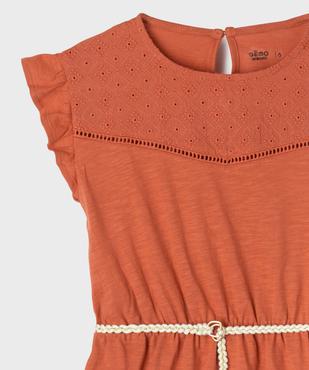Robe fille en maille avec buste brodé et manches à volants vue12 - GEMO 4G FILLE - GEMO