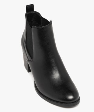 Boots femme unies à talon moyen style Chelsea vue6 - VALENTINA BALDA - GEMO