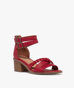 Sandales à talon avec double bride cheville femme - Valentina Baldano vue2 - VALENTINA BALDA - GEMO