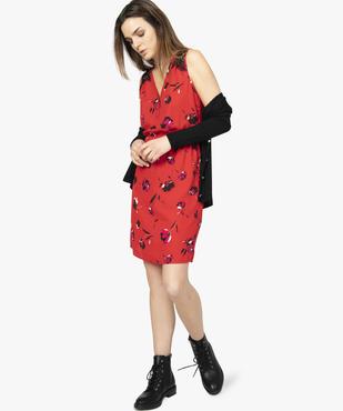 Robe femme à motifs fleuris et dentelle sur les épaules vue5 - GEMO(FEMME PAP) - GEMO