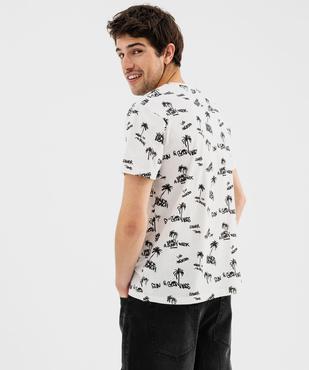 Tee-shirt manches courtes imprimé all over homme vue3 - GEMO (HOMME) - GEMO