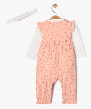 Ensemble 3 pièces salopette et body bébé fille - LuluCastagnette vue4 - LULUCASTAGNETTE - GEMO