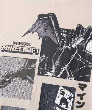 Tee-shirt manches courtes imprimé garçon - Minecraft vue2 - MINECRAFT - GEMO