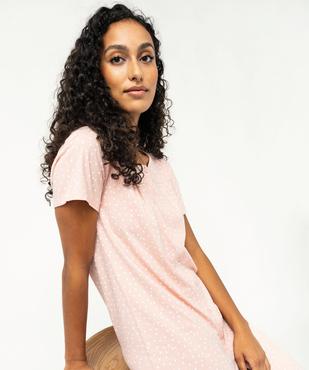 Chemise de nuit à manches courtes à motifs pois femme vue5 - GEMO(HOMWR FEM) - GEMO