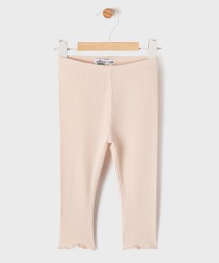 Legging en maille côtelée avec bas froncé bébé fille  vue1 - GEMO 4G BEBE - GEMO