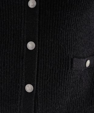 Gilet à col rond en grosse maille femme grande taille vue4 - GEMO (G TAILLE) - GEMO