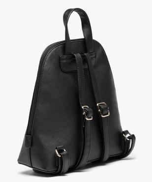 Sac à dos femme texturé à zip vue2 - GEMO (ACCESS) - GEMO