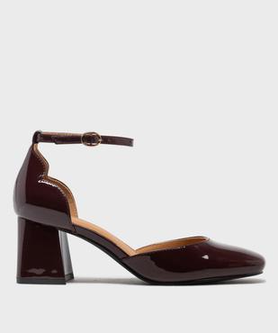 Escarpins à bout carré et talon large vernis femme - Valentina Baldano vue1 - VALENTINA BALDA - GEMO