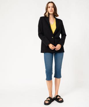 Pantacourt femme en toile denim extensible vue12 - GEMO 4G FEMME - GEMO