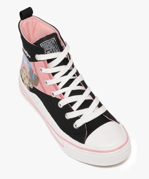 Baskets femme en toile montantes à semelle épaisse avec liseré coloré - One Piece vue6 - ONE PIECE - GEMO