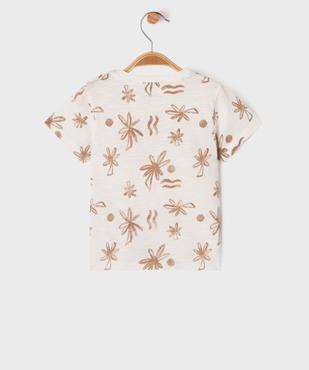 Tee-shirt manches courtes à motifs palmiers bébé garçon vue3 - GEMO(BEBE DEBT) - GEMO