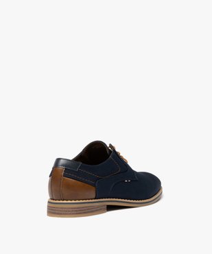 Derbies en toile texturée et détails contrastants homme  vue5 - MARIO BALDANO - GEMO