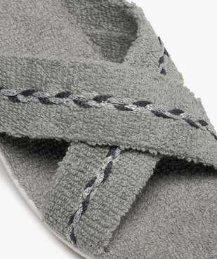Mules femme confort à brides en tissu éponge vue6 - GEMO(HOMWR FEM) - GEMO