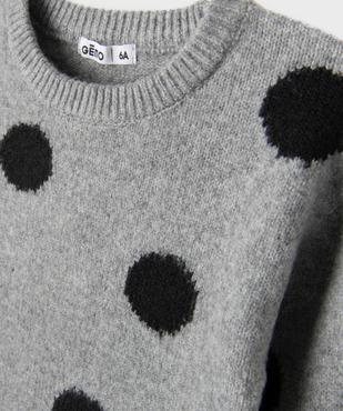 Pull à col rond à motifs fille vue2 - GEMO (ENFANT) - GEMO