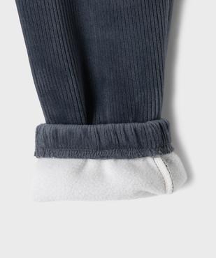 Pantalon en velours côtelé doublé polaire à taille et chevilles élastiquées bébé garçon vue3 - GEMO(BEBE DEBT) - GEMO