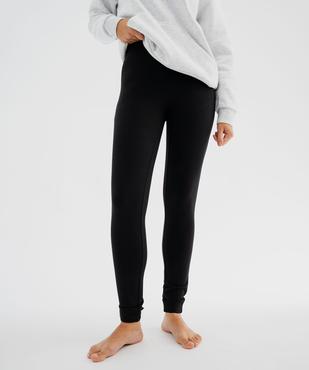 Pantalon moulant à taille élastiquée en maille épaisse et extensible femme vue1 - GEMO(FEMME PAP) - GEMO
