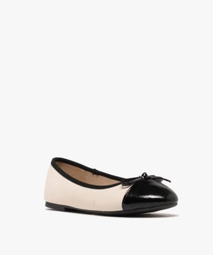 Ballerines bicolores avec bout verni femme - Valentina Baldano vue2 - VALENTINA BALDA - GEMO
