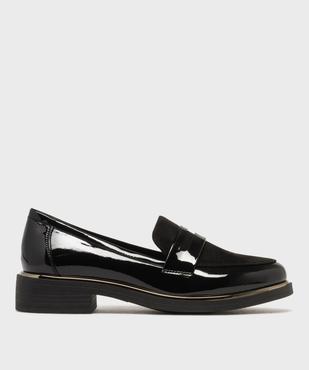 Mocassins vernis à plateau en suédine et bout amande femme - Valentina Baldano vue1 - VALENTINA BALDA - GEMO