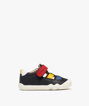 Chaussures imprimées respirantes à scratch bébé garçon  - Geox vue1 - GEOX - GEMO