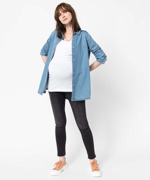 Jean de grossesse slim 4 poches avec bandeau jersey vue5 - GEMO (MATER) - GEMO