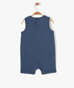 Combishort sans manches en jersey imprimé bébé garçon vue4 - GEMO(BEBE DEBT) - GEMO