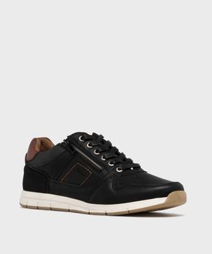 Baskets de ville à lacets et zip homme vue2 - URBAN STEPS - GEMO