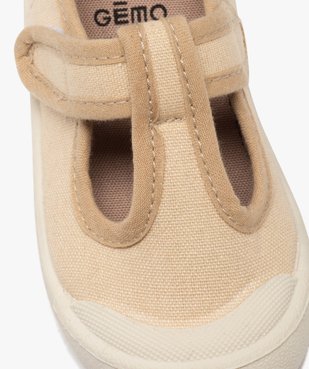  Babies bébé garçon en toile unie fermeture scratch beige vue6 - GEMO 4G BEBE - GEMO
