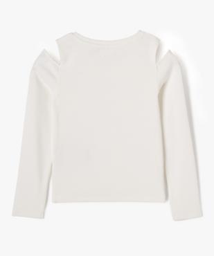 Tee-shirt à manches longues épaules dénudées fille vue3 - GEMO 4G FILLE - GEMO