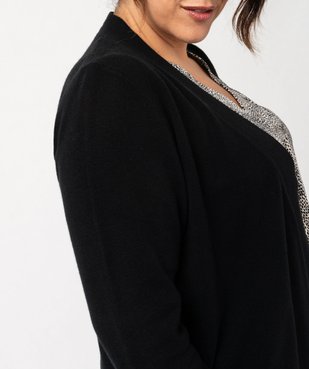 Gilet long porté ouvert femme grande taille vue4 - GEMO (G TAILLE) - GEMO