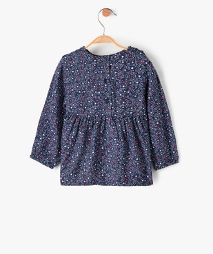 Blouse bébé fille imprimée avec volants sur le haut du buste vue3 - GEMO(BEBE DEBT) - GEMO