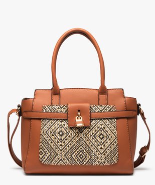 Sac à main multimatière à breloque cadenas fantaisie vue1 - GEMO (ACCESS) - GEMO