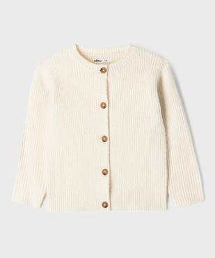 Gilet en grosse maille à col rond fille vue1 - GEMO (ENFANT) - GEMO