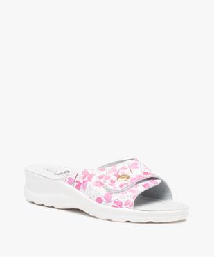 Mules femme confort à talon compensé et bride ajustable vue2 - GEMO (CONFORT) - GEMO
