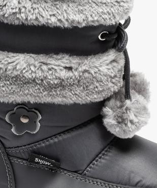 Après-ski fille avec tige en maille peluche et pompons vue6 - GEMO (ENFANT) - GEMO