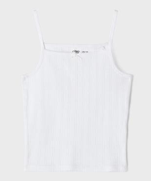 Débardeur à fines bretelles en maille pointelle fille vue1 - GEMO 4G FILLE - GEMO