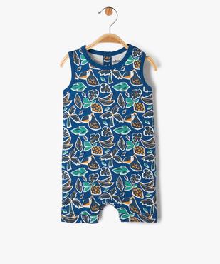 Combishort imprimé en coton bébé garçon vue1 - GEMO(BEBE DEBT) - GEMO