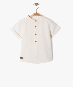 Chemise à manches courtes et col mao bébé garçon vue1 - GEMO(BEBE DEBT) - GEMO
