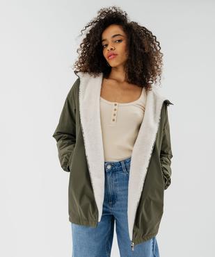 Manteau à capuche avec doublure chaude femme vue2 - GEMO 4G FEMME - GEMO