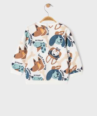 Sweat à motifs chiens bébé garçon vue3 - GEMO 4G BEBE - GEMO