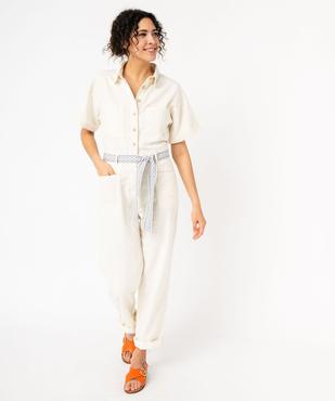 Combinaison pantalon avec ceinture femme - LuluCastagnette vue2 - LULUCASTAGNETTE - GEMO