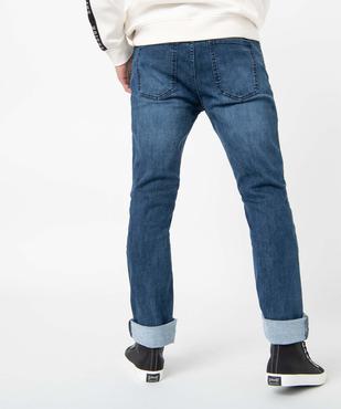 Jean homme coupe Straight légèrement délavé vue3 - GEMO 4G HOMME - GEMO