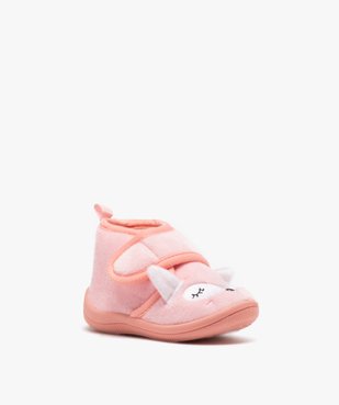 Chaussons bébé fille bottillon en velours motif renard vue2 - GEMO 4G BEBE - GEMO