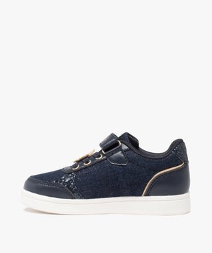 Baskets fille en denim brillant détails métallisés vue3 - GEMO (ENFANT) - GEMO